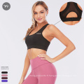 Logo personnalisé Solid Color Sports Bra High Impact Adjudable Pladed Sports Bra